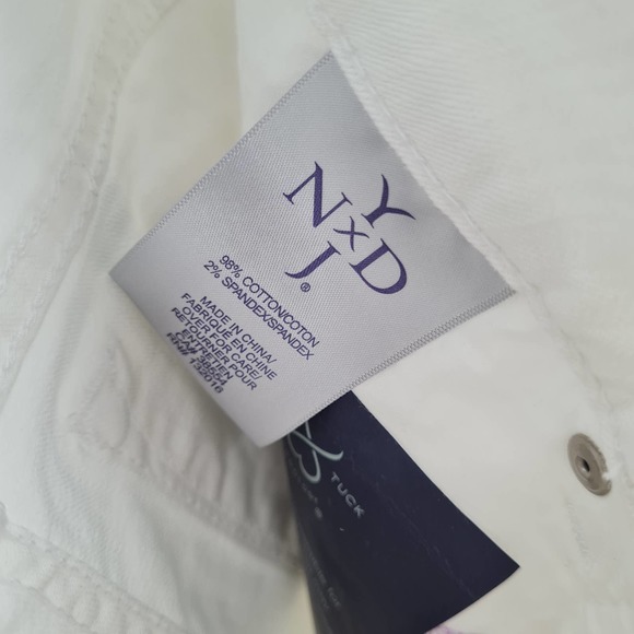 NYDJ Off White Ankle High Waist Skinny Jeans Size 2 NWT - Picture 4 of 7
